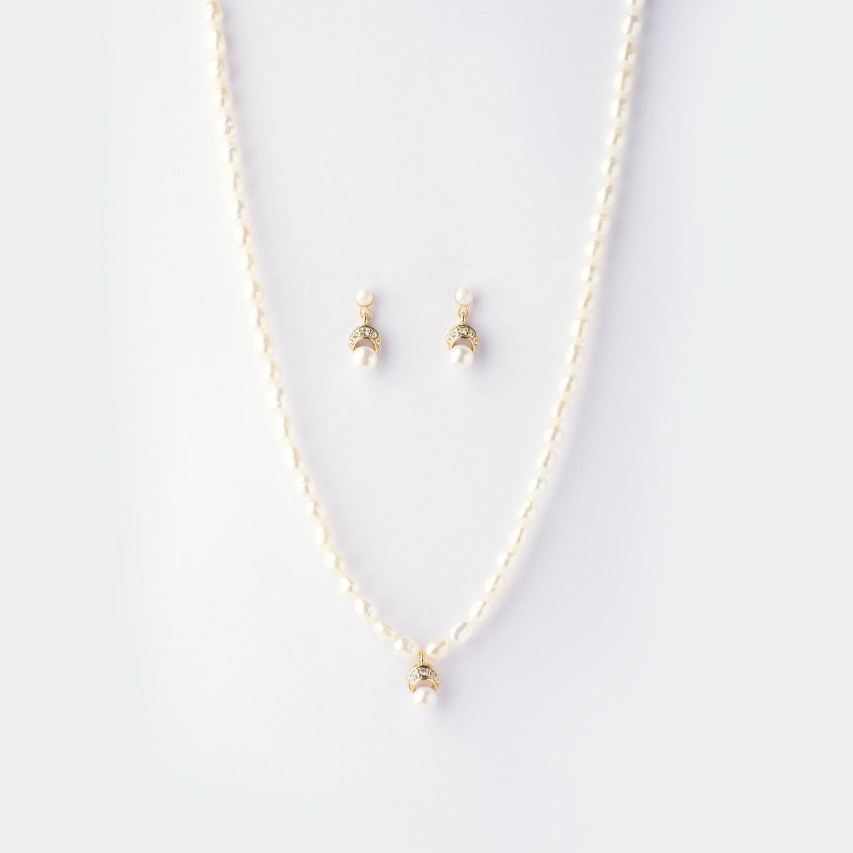 Pretty Real Pearl Necklace Set - Chandrani Pearls