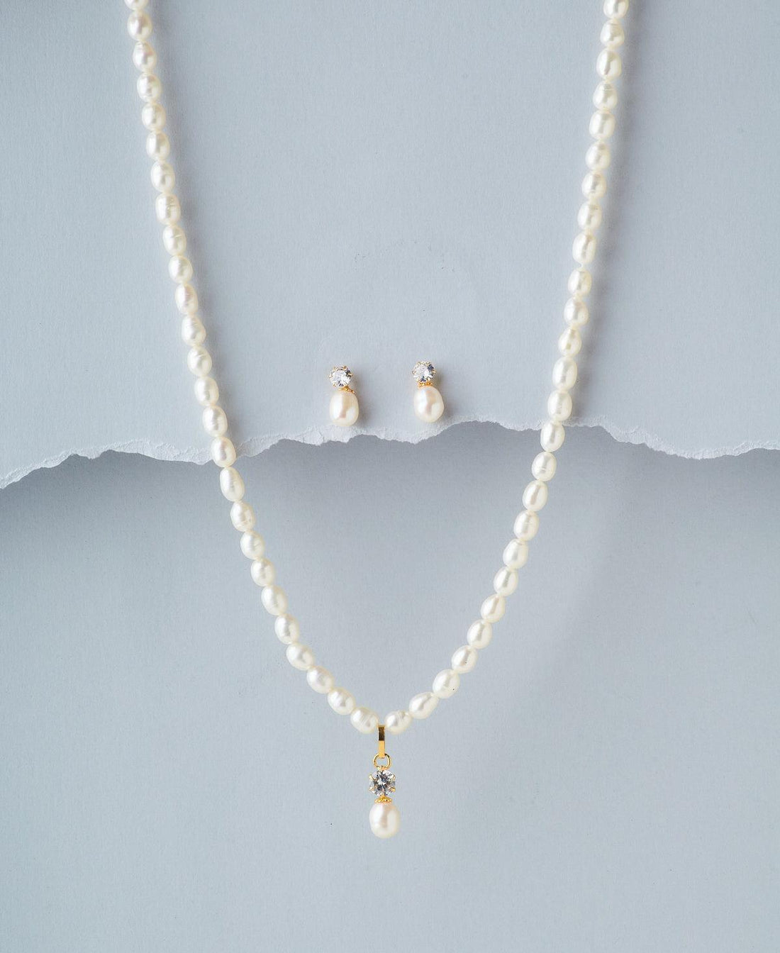 Pretty Real Pearl Necklace Set - Chandrani Pearls