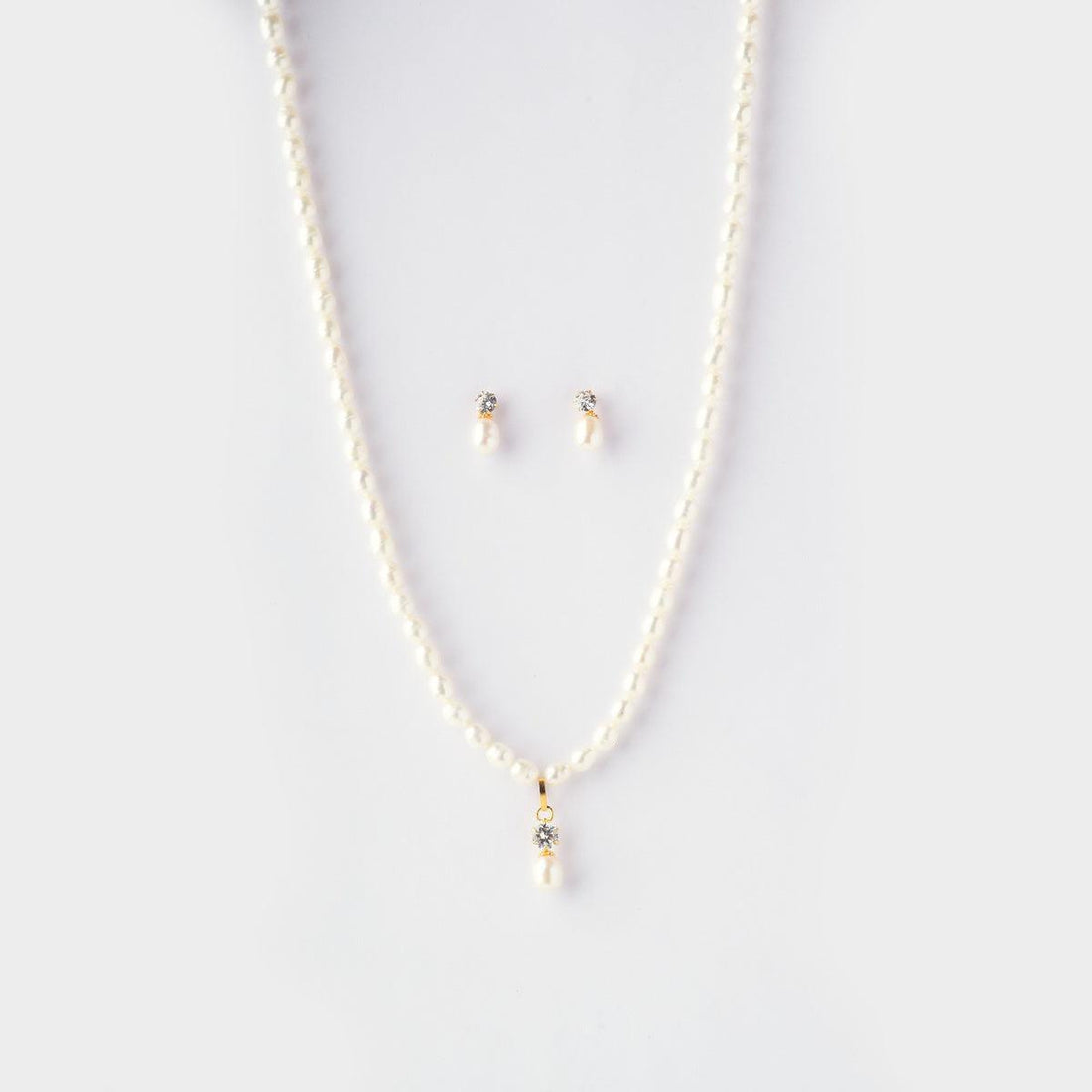 Pretty Real Pearl Necklace Set - Chandrani Pearls