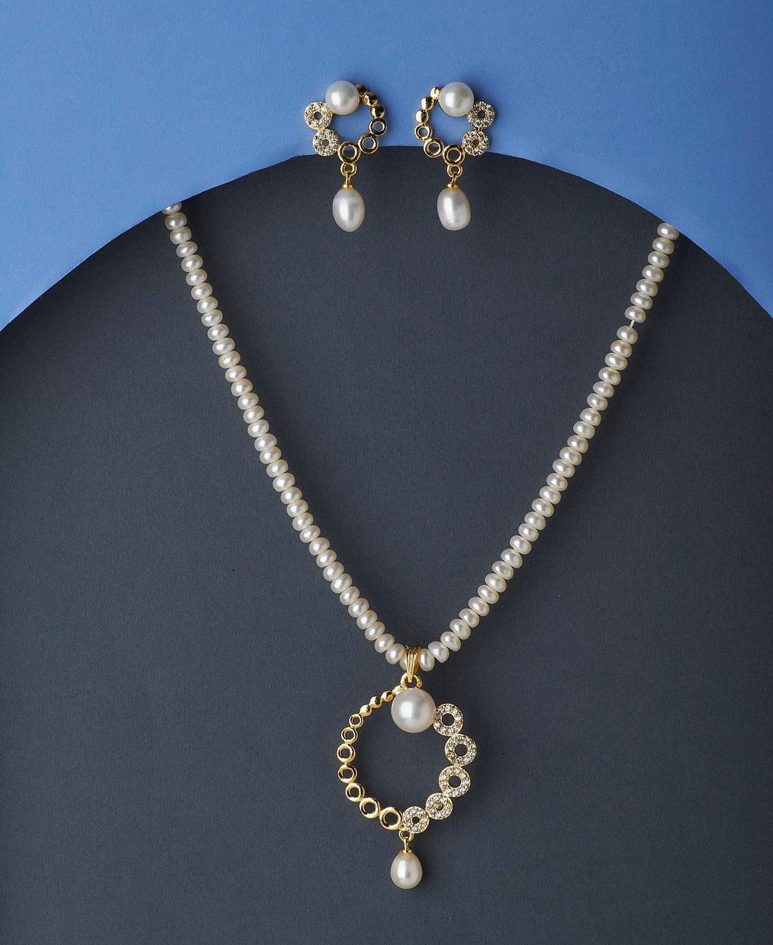 Pretty Real Pearl Necklace Set - Chandrani Pearls