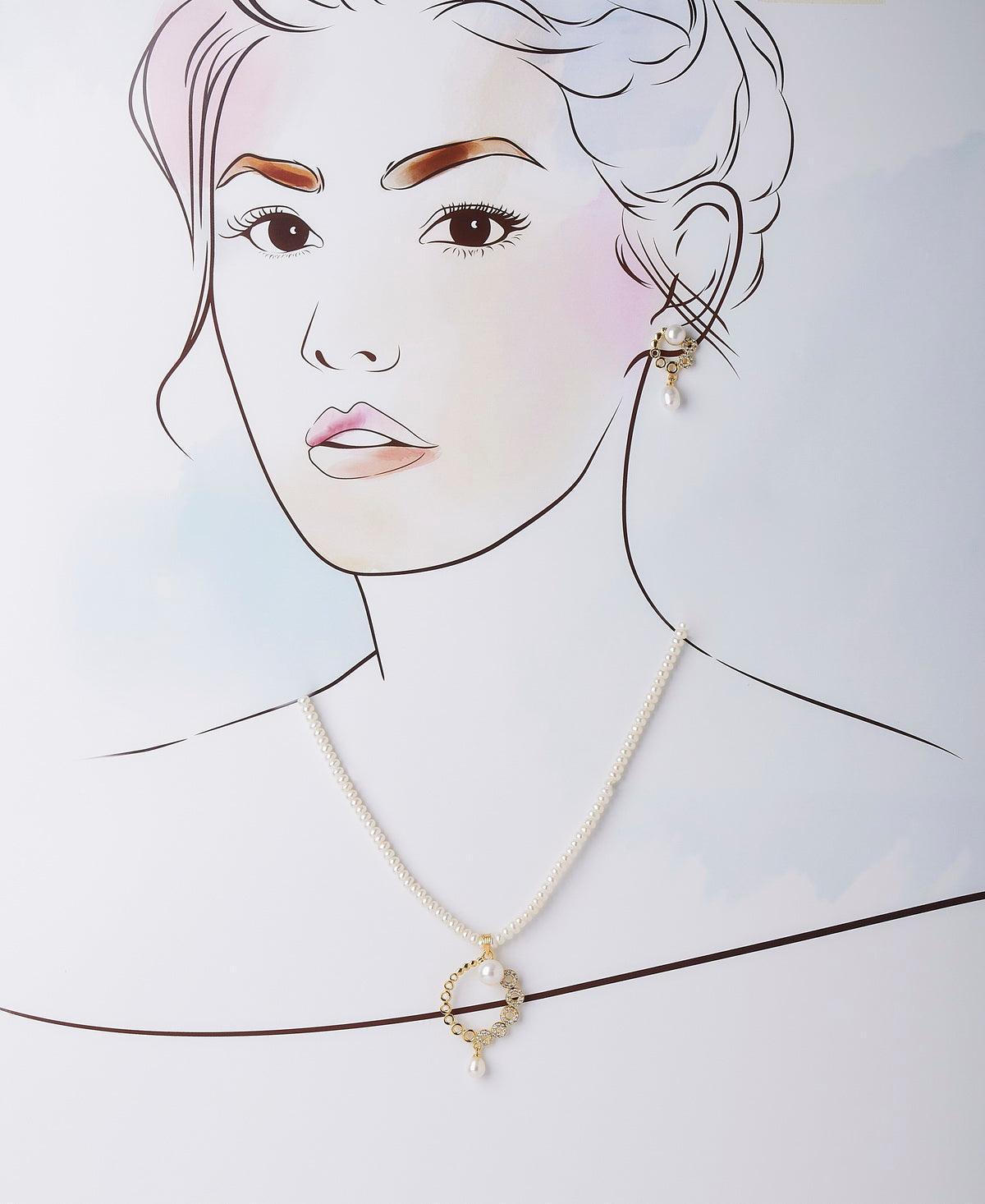 Pretty Real Pearl Necklace Set - Chandrani Pearls