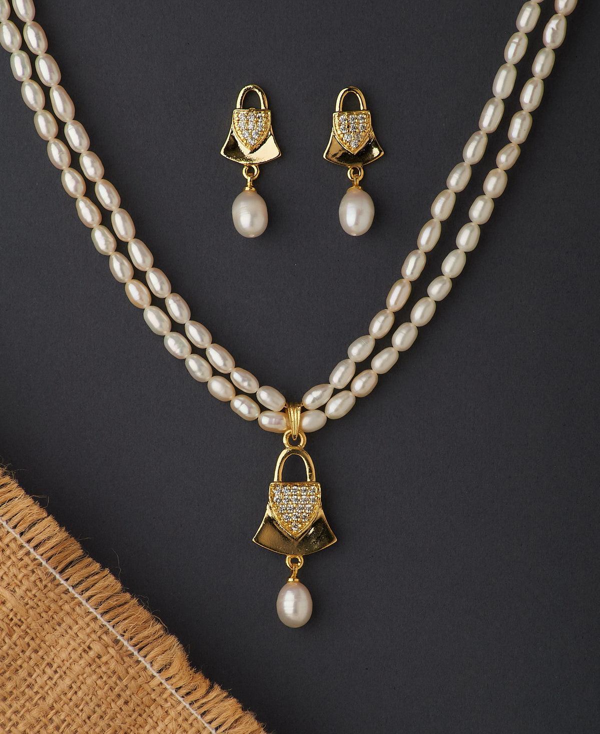 Pretty Real Pearl Necklace Set - Chandrani Pearls