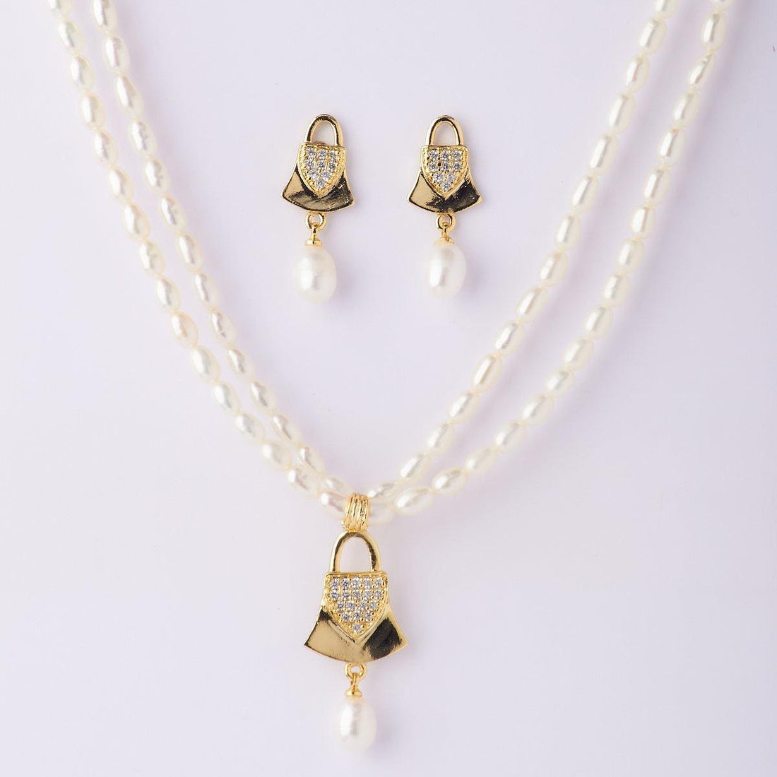 Pretty Real Pearl Necklace Set - Chandrani Pearls