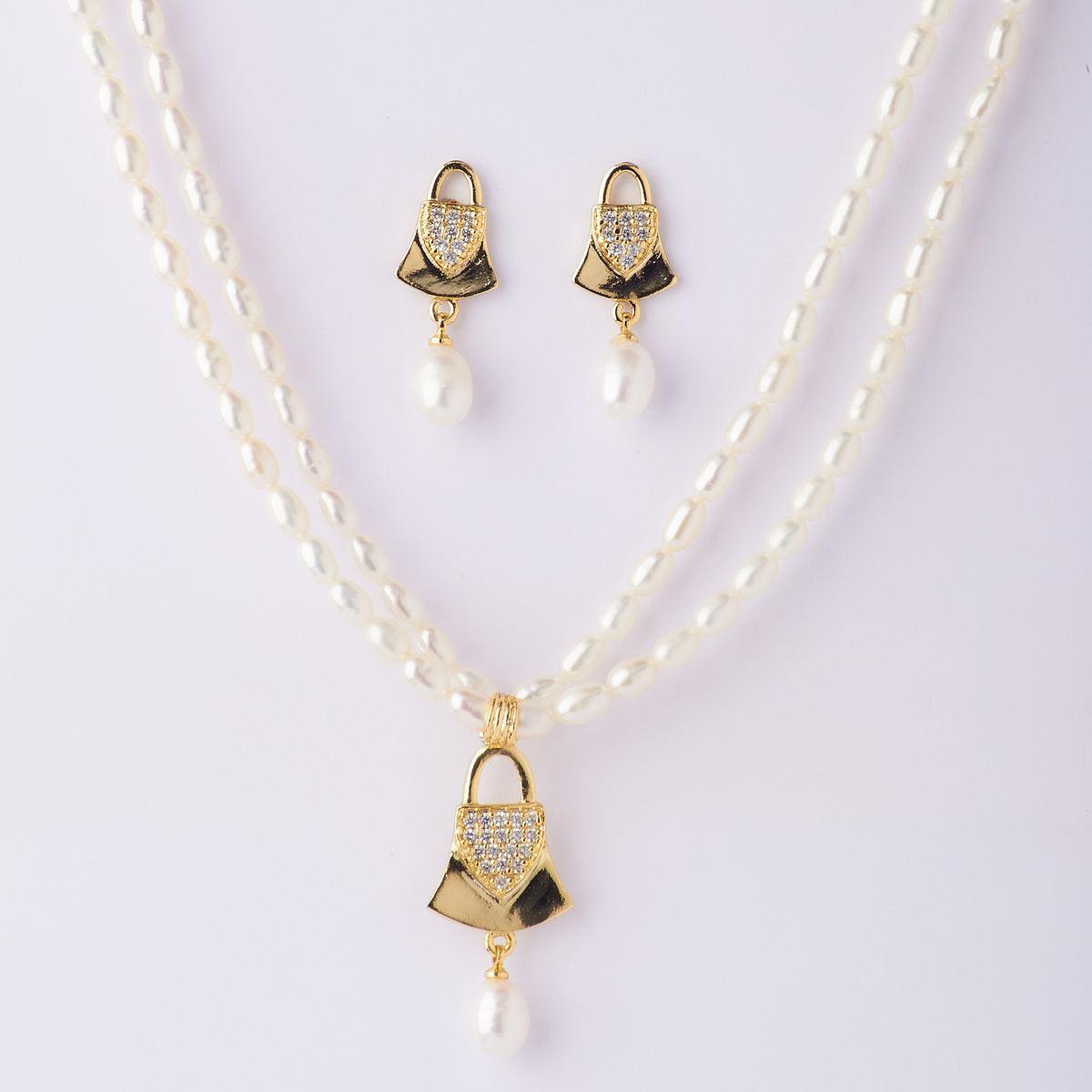 Pretty Real Pearl Necklace Set - Chandrani Pearls