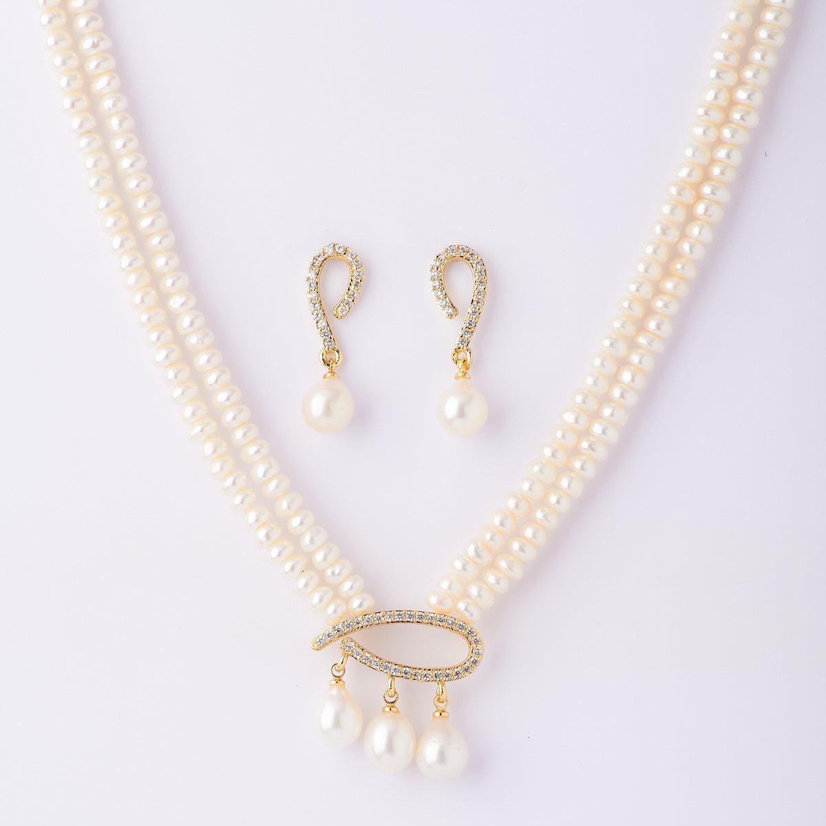 Pretty Real Pearl Necklace Set - Chandrani Pearls