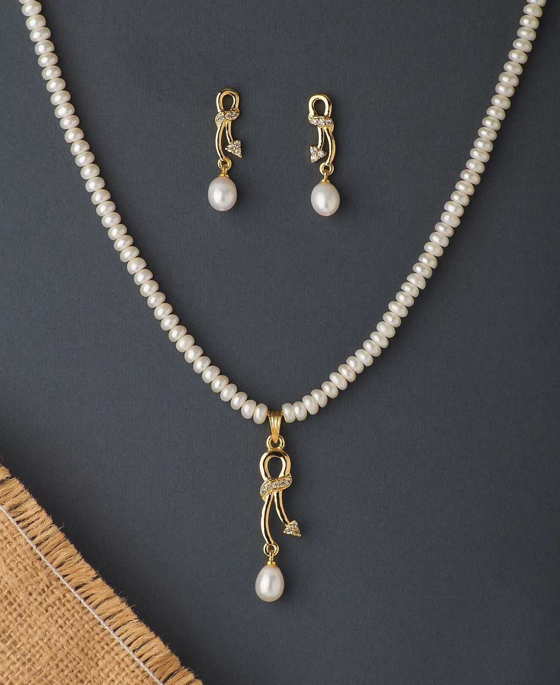 Pretty Real Pearl Necklace Set - Chandrani Pearls