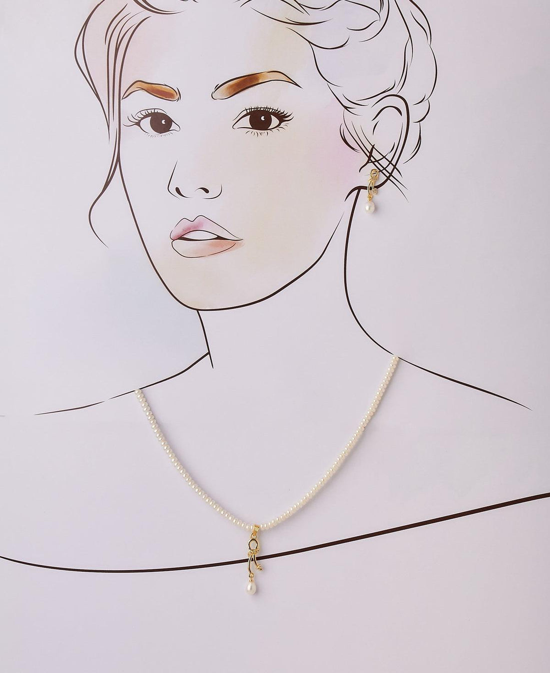 Pretty Real Pearl Necklace Set - Chandrani Pearls