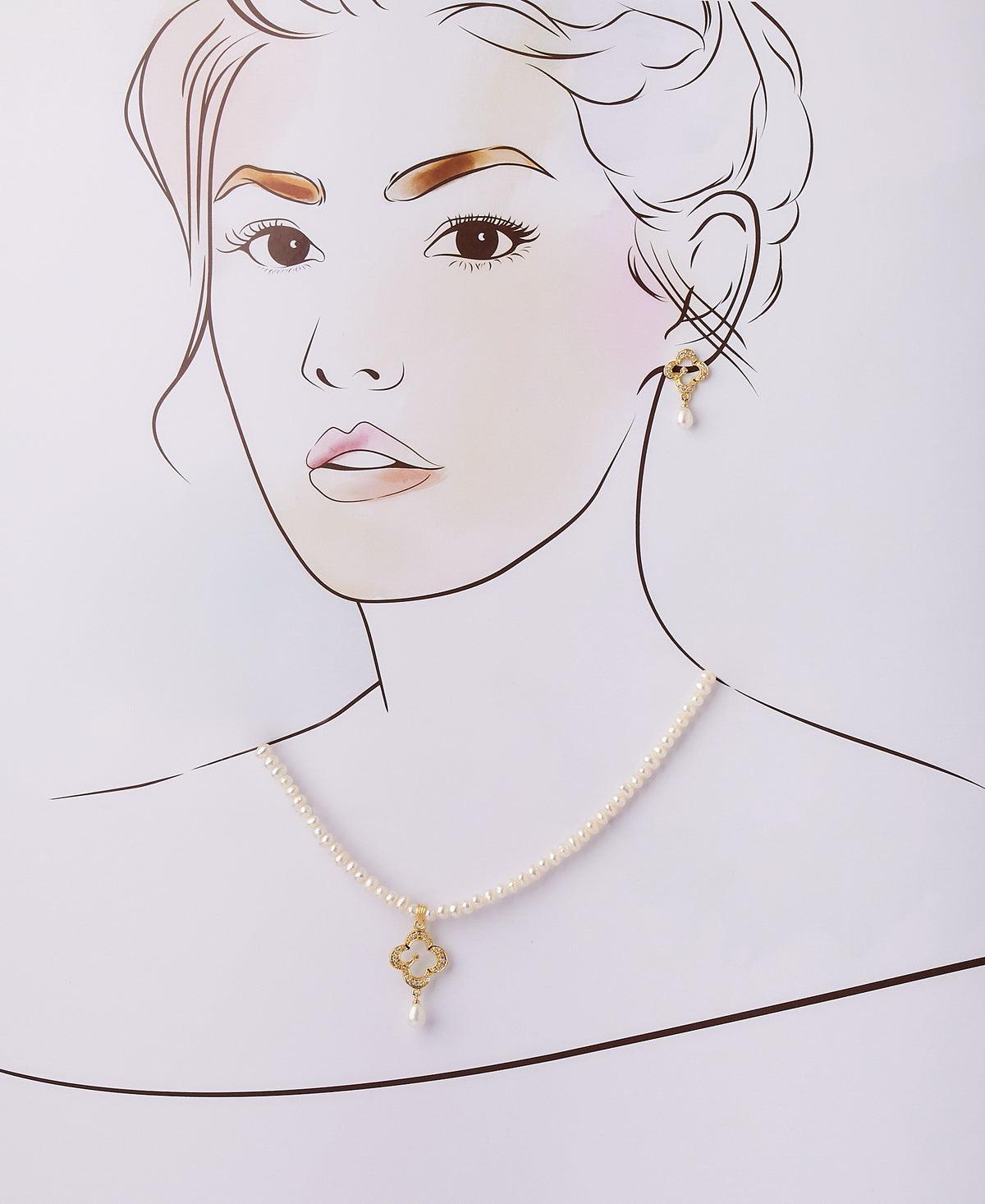 Pretty Real Pearl Necklace Set - Chandrani Pearls