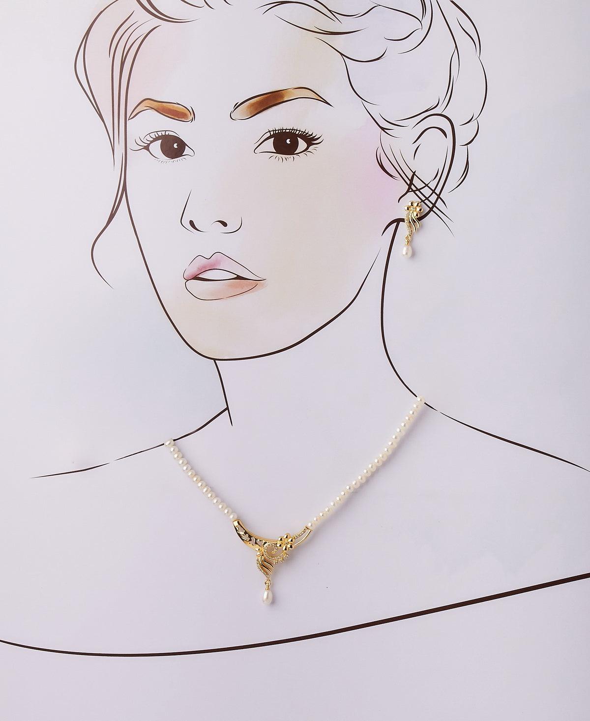 Pretty Real Pearl Necklace Set - Chandrani Pearls