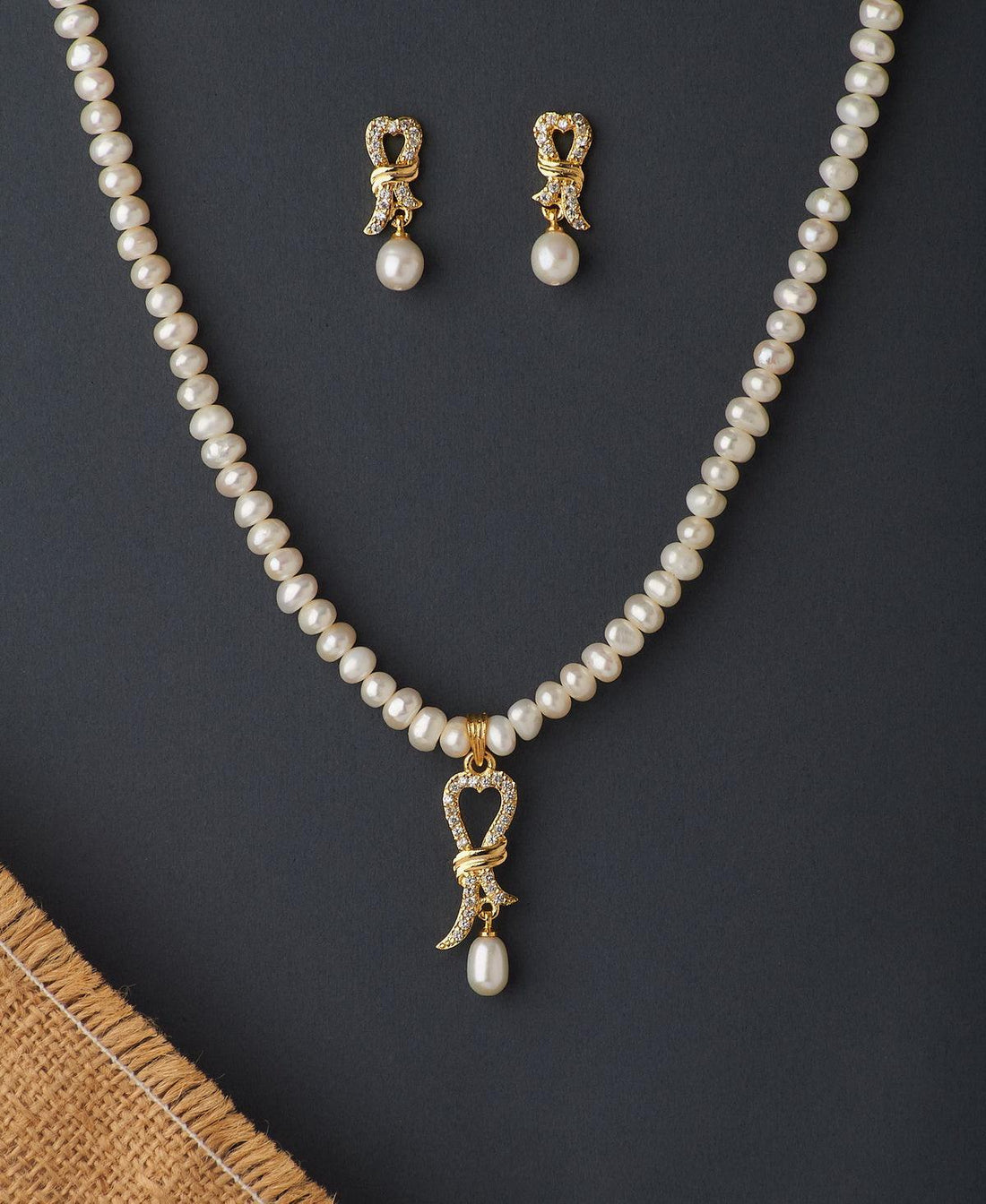 Pretty Real Pearl Necklace Set - Chandrani Pearls