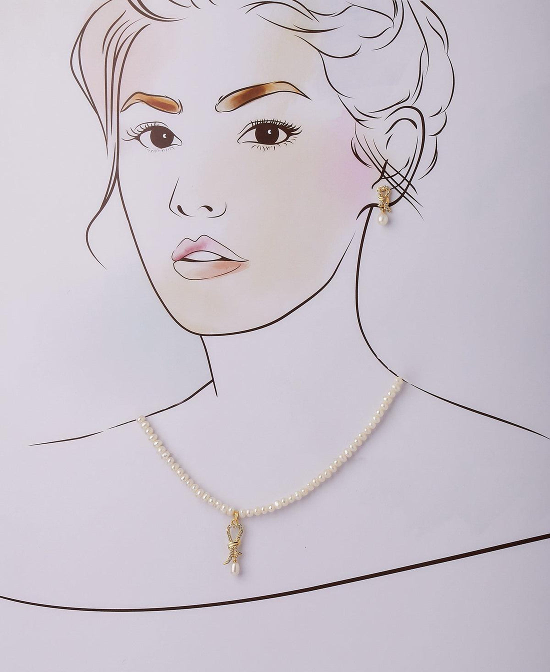 Pretty Real Pearl Necklace Set - Chandrani Pearls