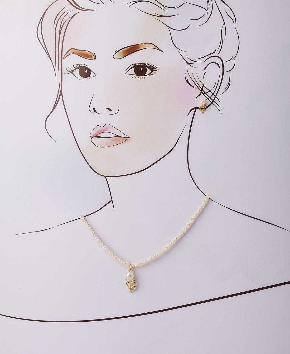 Pretty Real Pearl Necklace Set - Chandrani Pearls