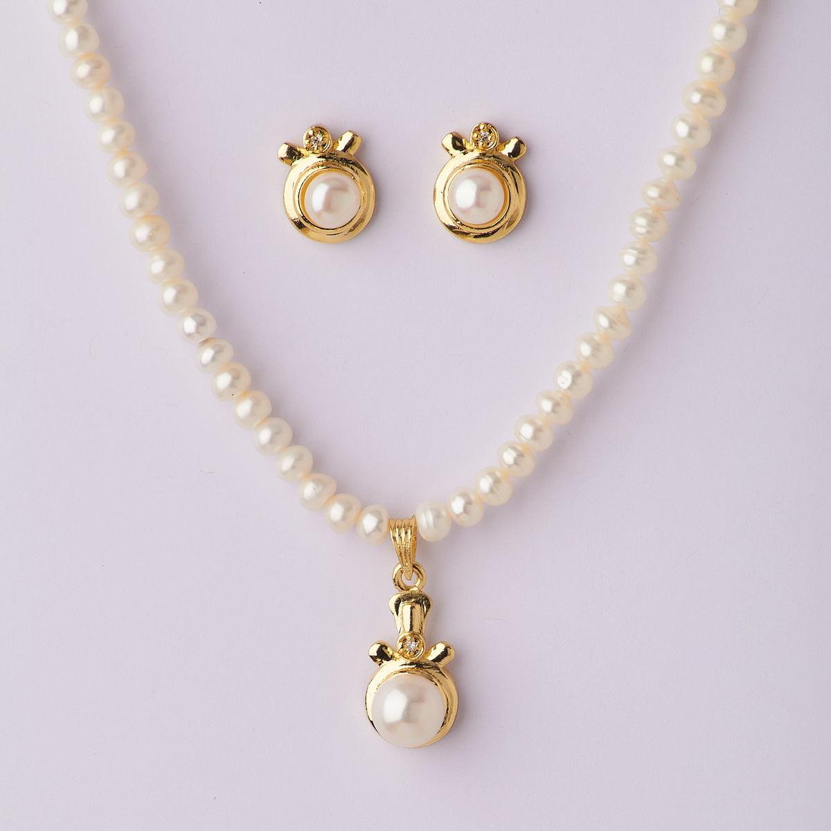 Pretty Real Pearl Necklace Set - Chandrani Pearls