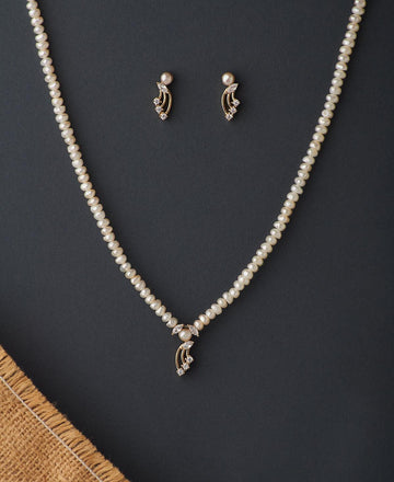 Pretty Real Pearl Necklace Set - Chandrani Pearls