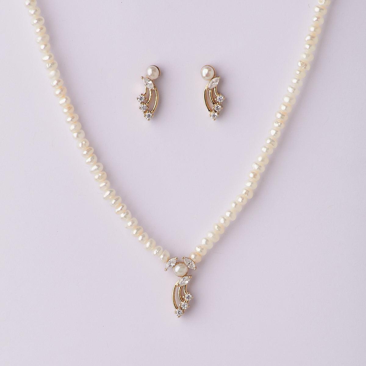 Pretty Real Pearl Necklace Set - Chandrani Pearls