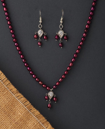 Pretty Real Pearl Necklace Set - Chandrani Pearls