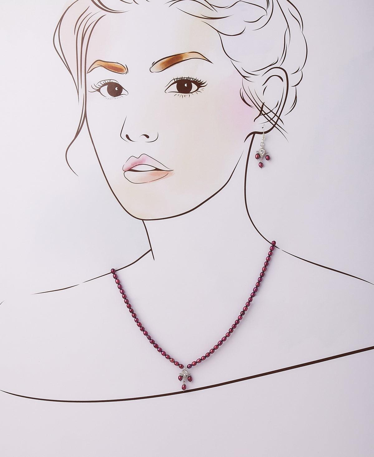 Pretty Real Pearl Necklace Set - Chandrani Pearls