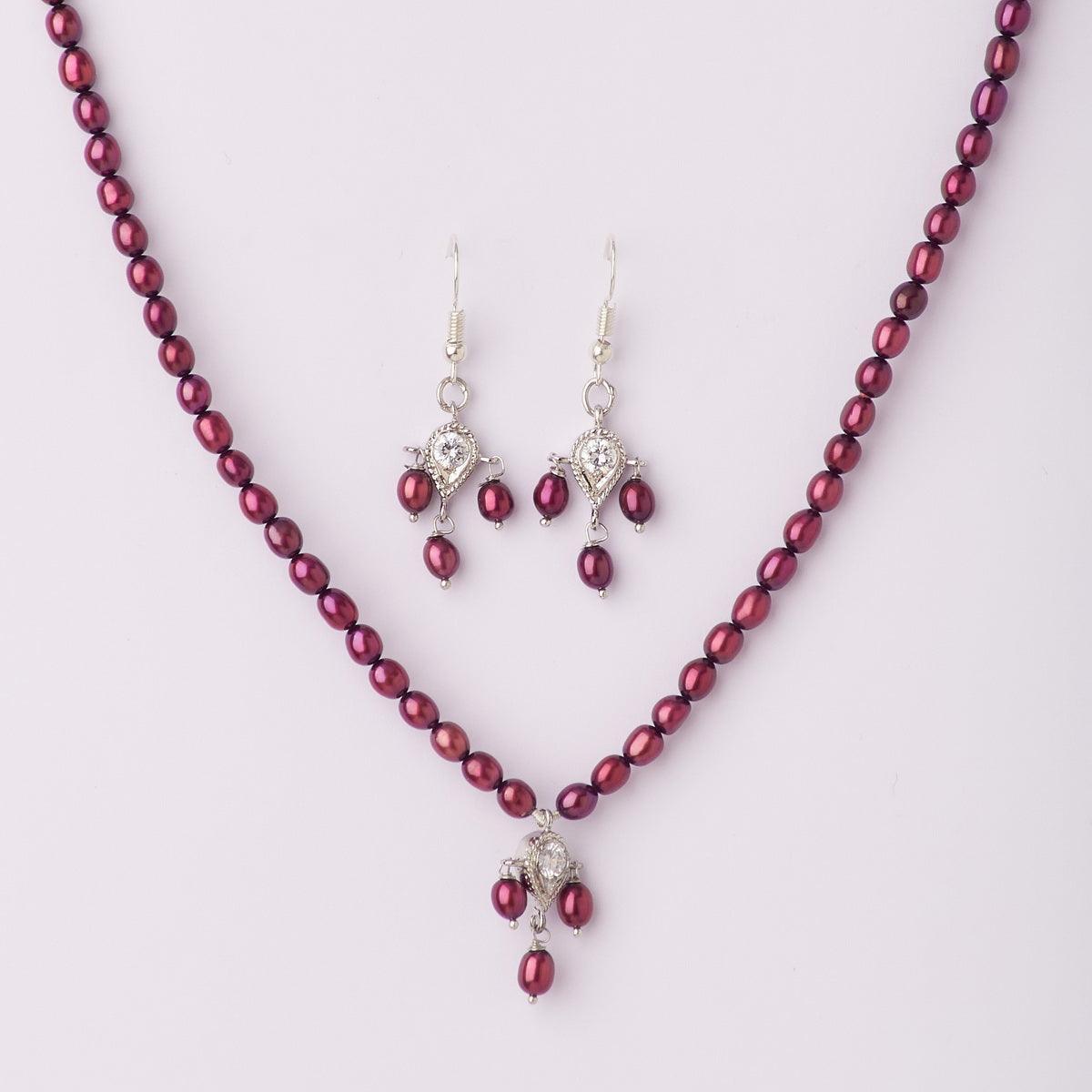 Pretty Real Pearl Necklace Set - Chandrani Pearls