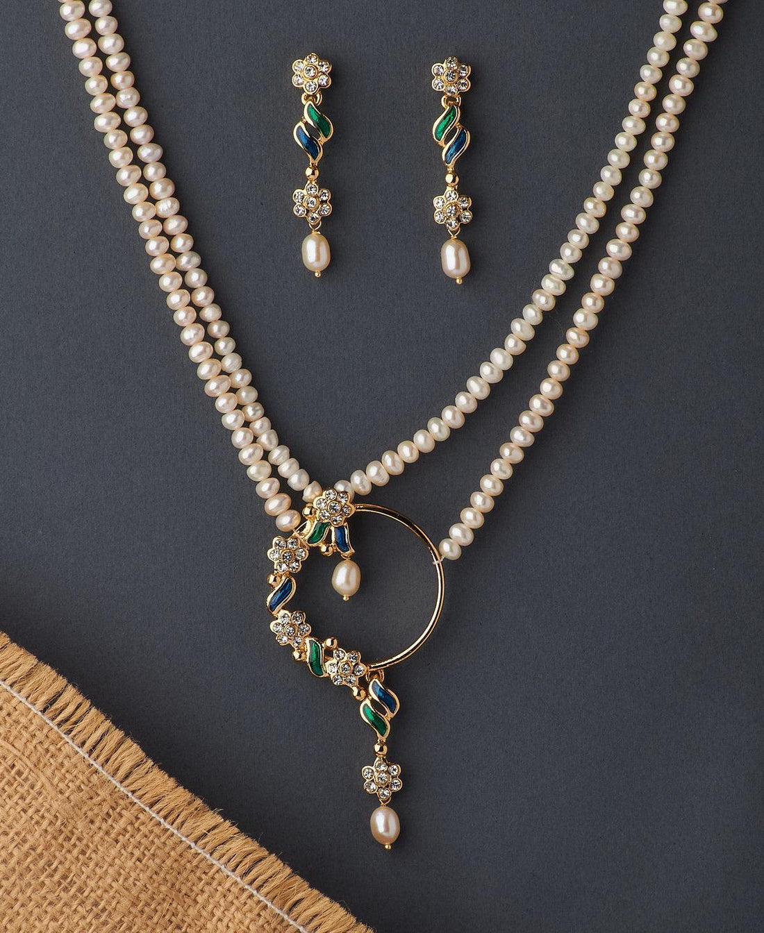 Pretty Real Pearl Necklace Set - Chandrani Pearls
