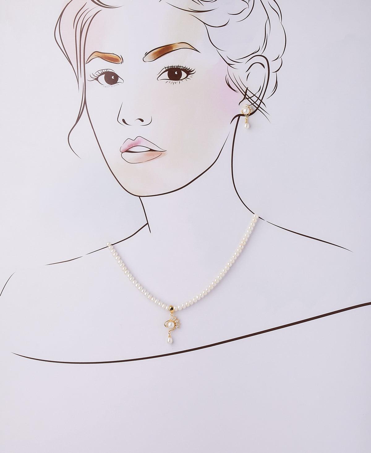 Pretty Real Pearl Necklace Set - Chandrani Pearls