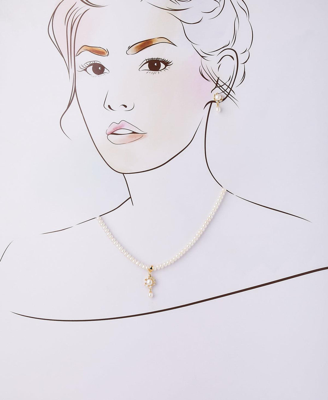 Pretty Real Pearl Necklace Set - Chandrani Pearls