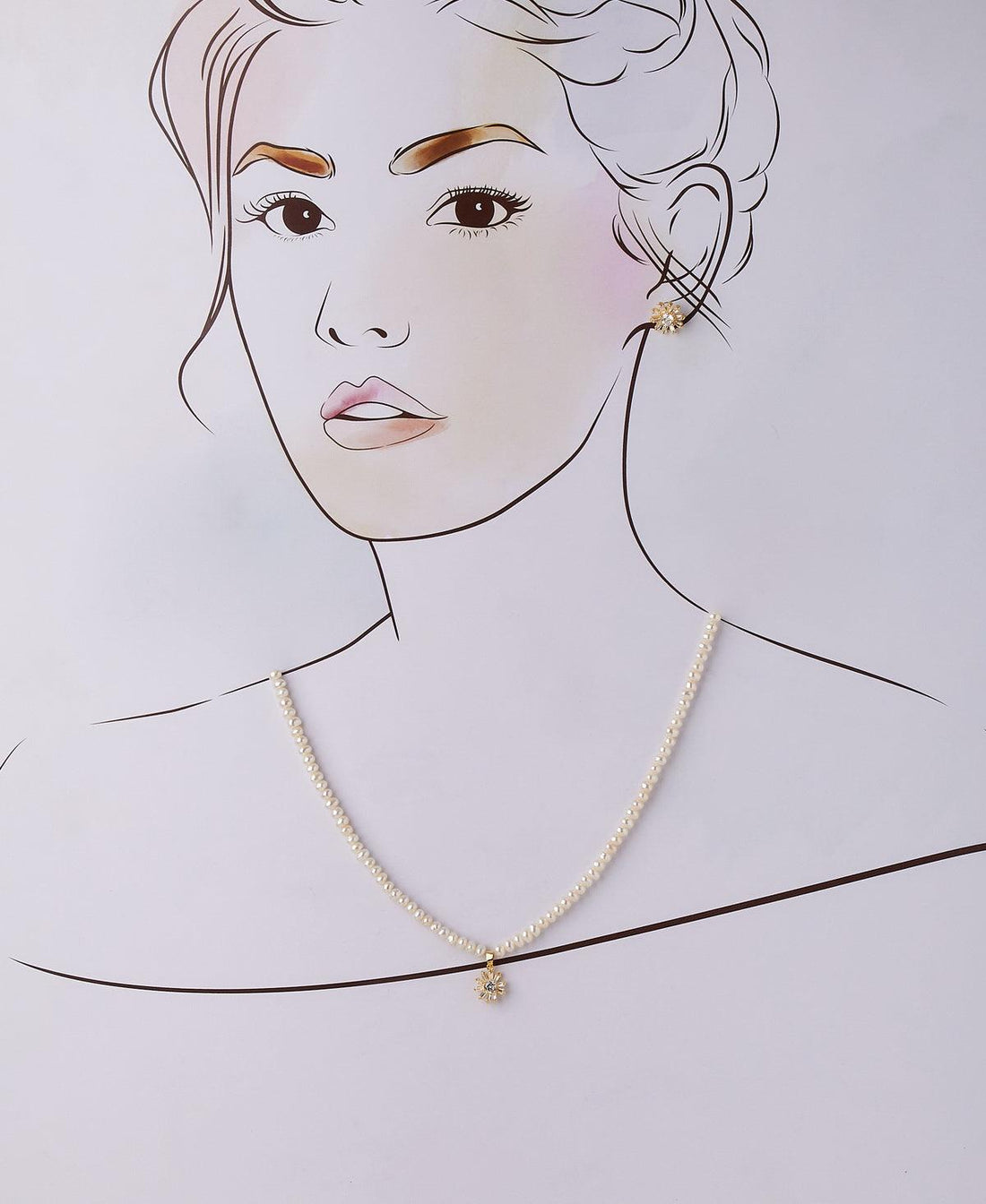 Pretty Real Pearl Necklace Set - Chandrani Pearls