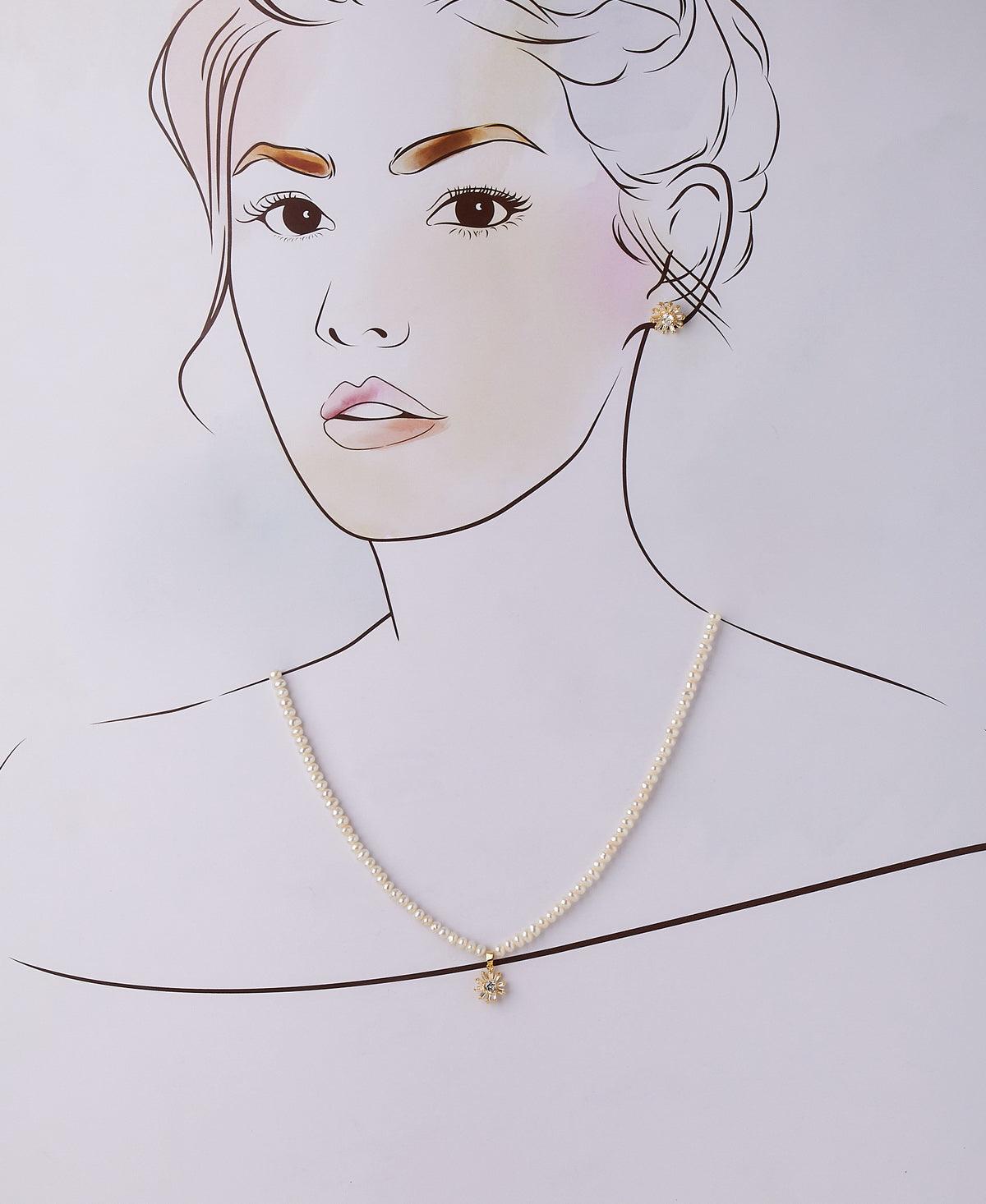 Pretty Real Pearl Necklace Set - Chandrani Pearls