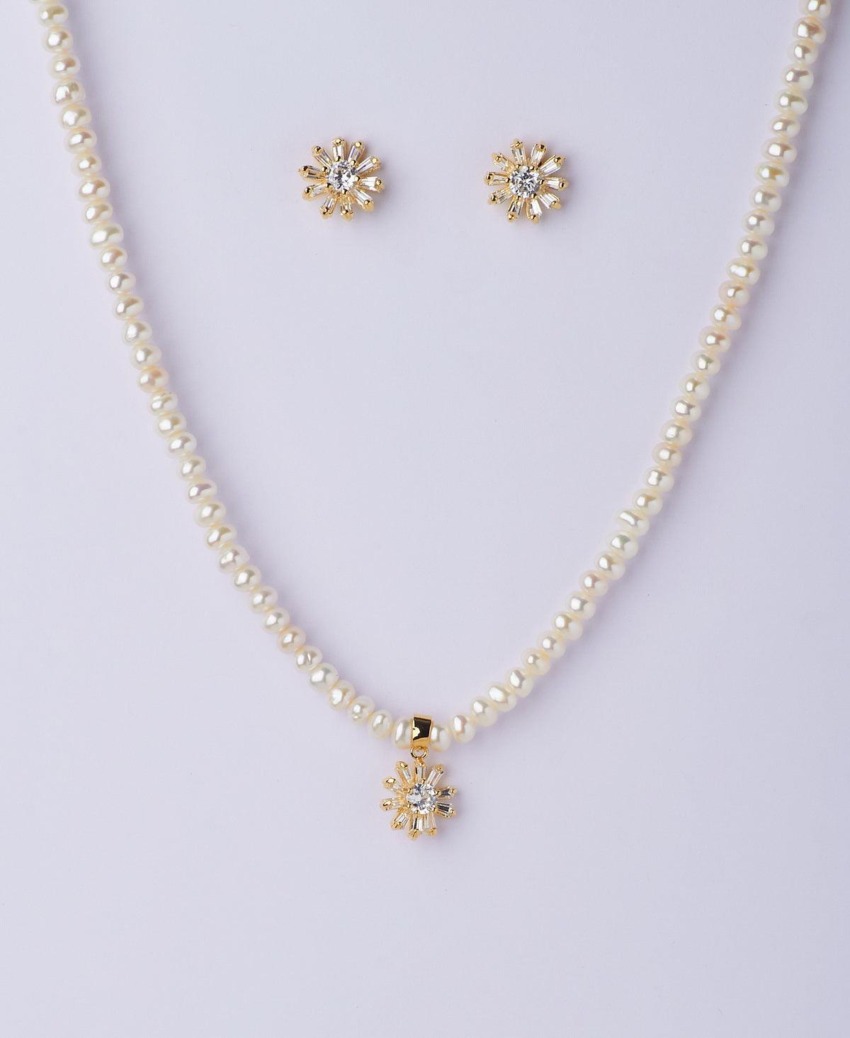 Pretty Real Pearl Necklace Set - Chandrani Pearls