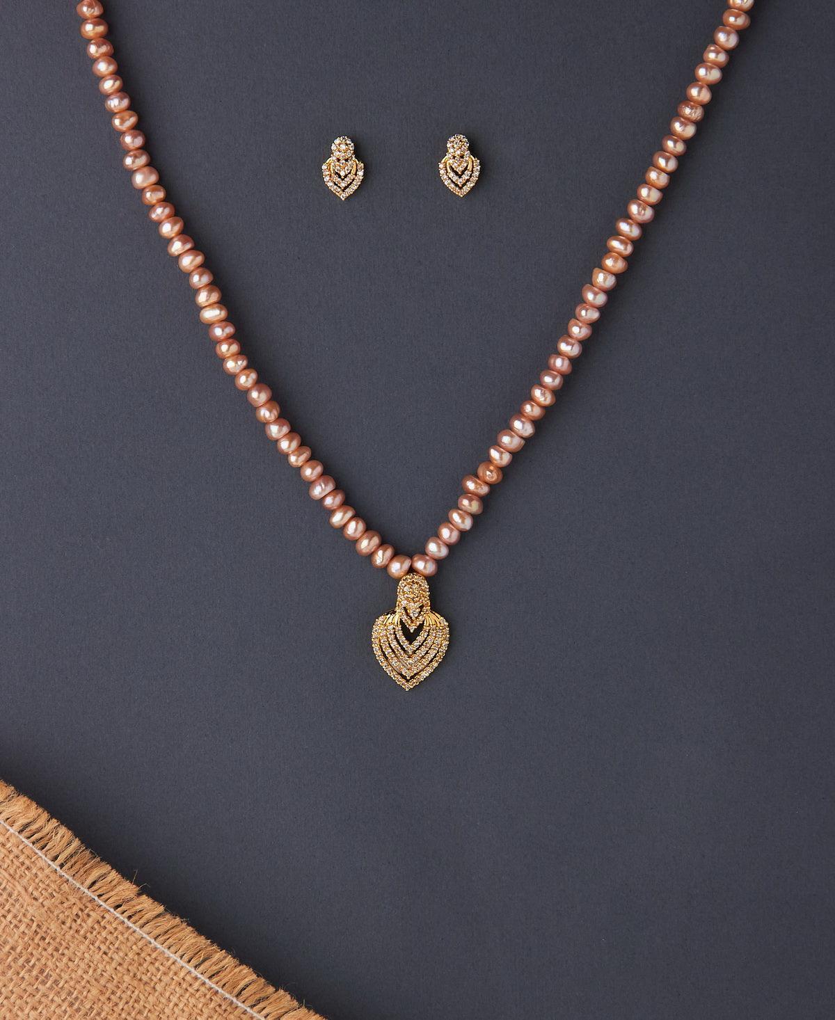 Pretty Real Pearl Necklace Set - Chandrani Pearls