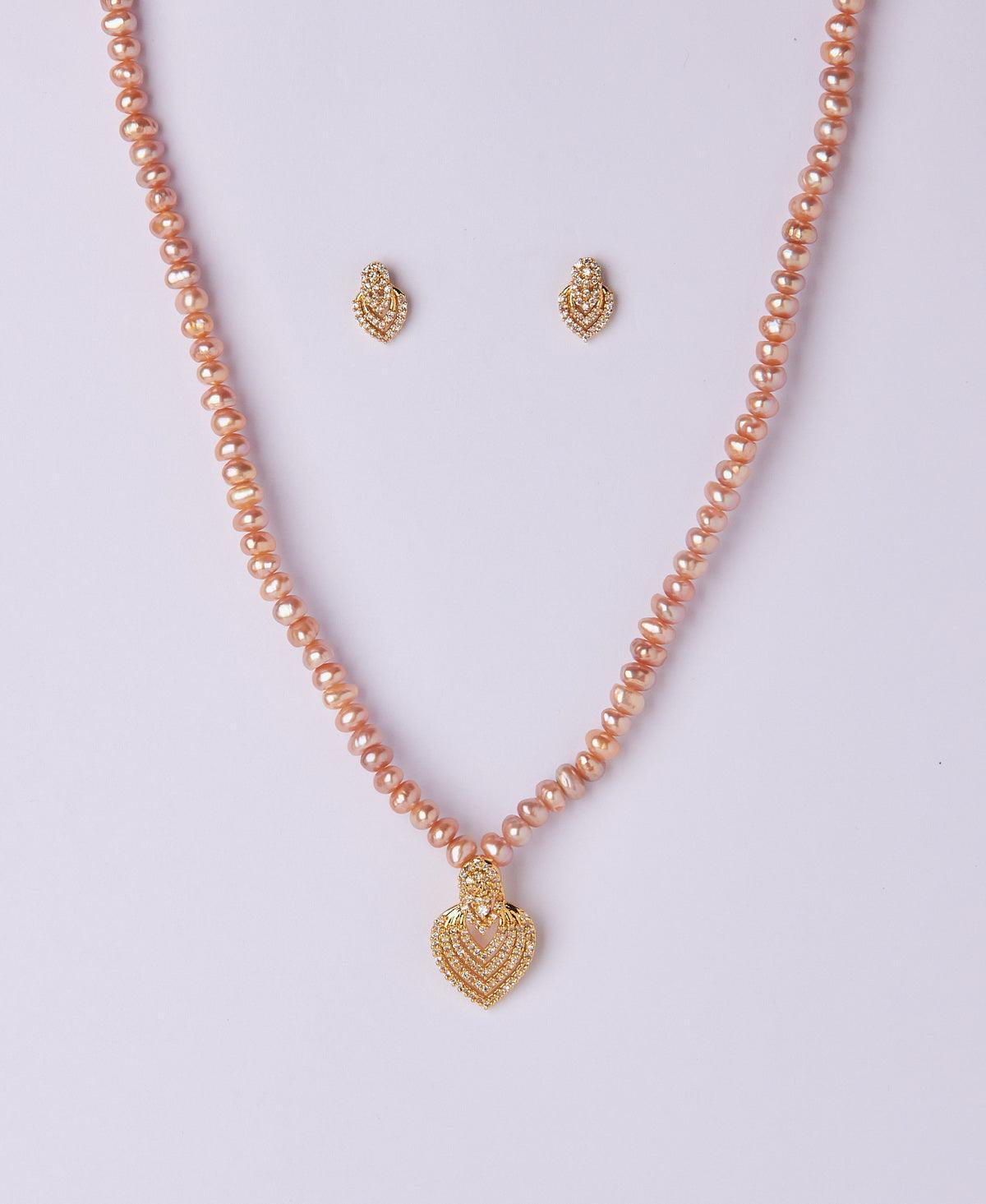 Pretty Real Pearl Necklace Set - Chandrani Pearls