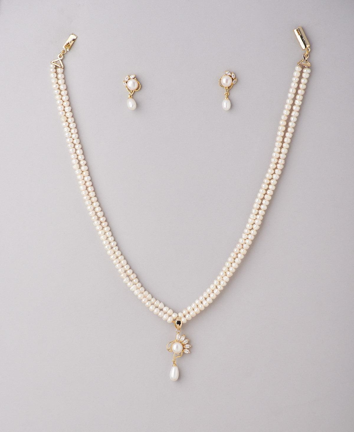 Pretty Real Pearl Necklace Set - Chandrani Pearls