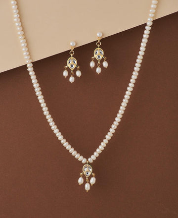 Pretty Real Pearl Necklace Set - Chandrani Pearls