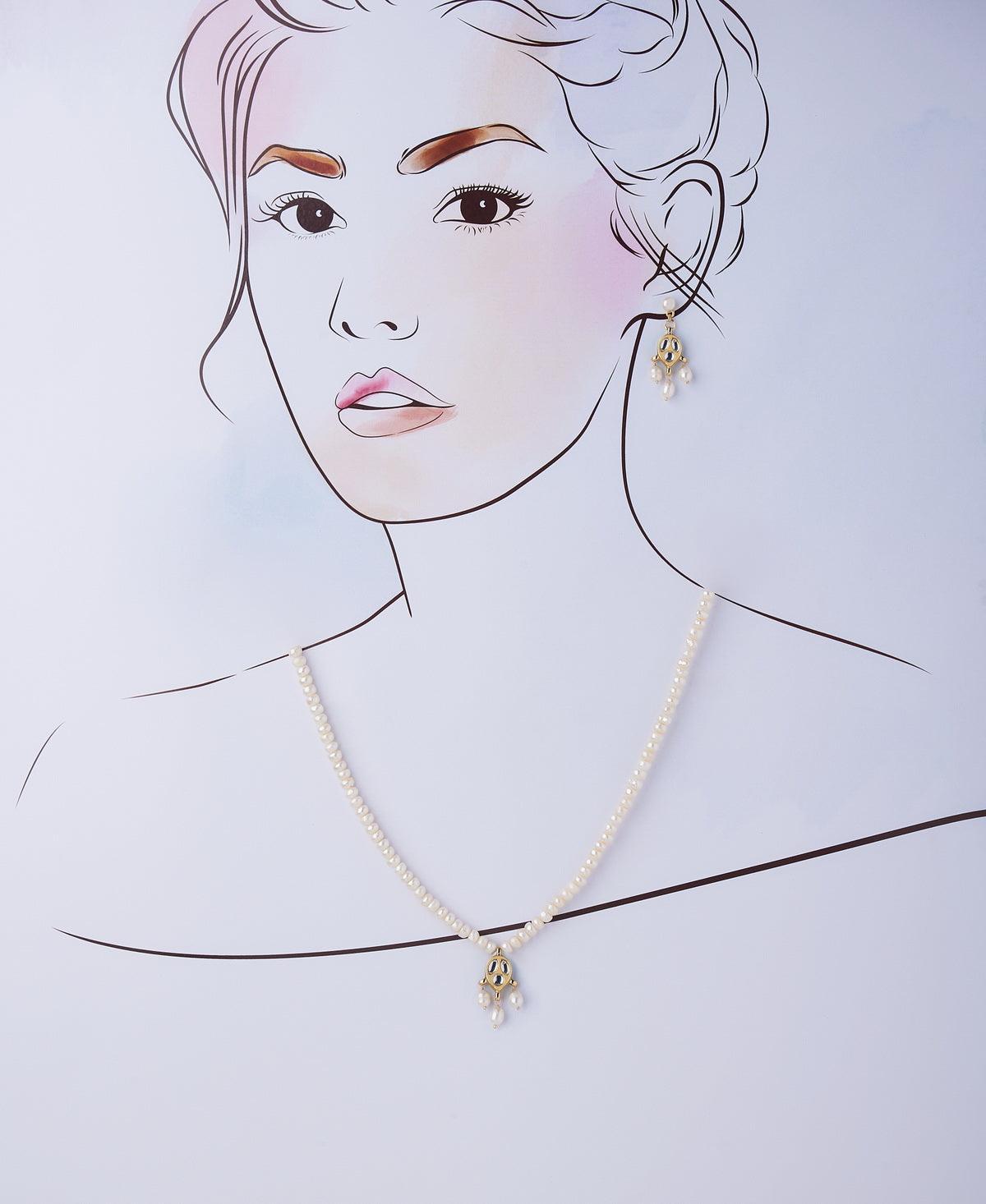 Pretty Real Pearl Necklace Set - Chandrani Pearls