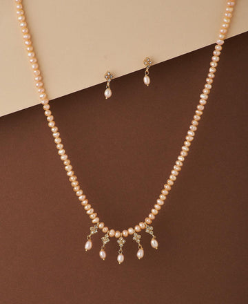 Pretty Real Pearl Necklace Set - Chandrani Pearls