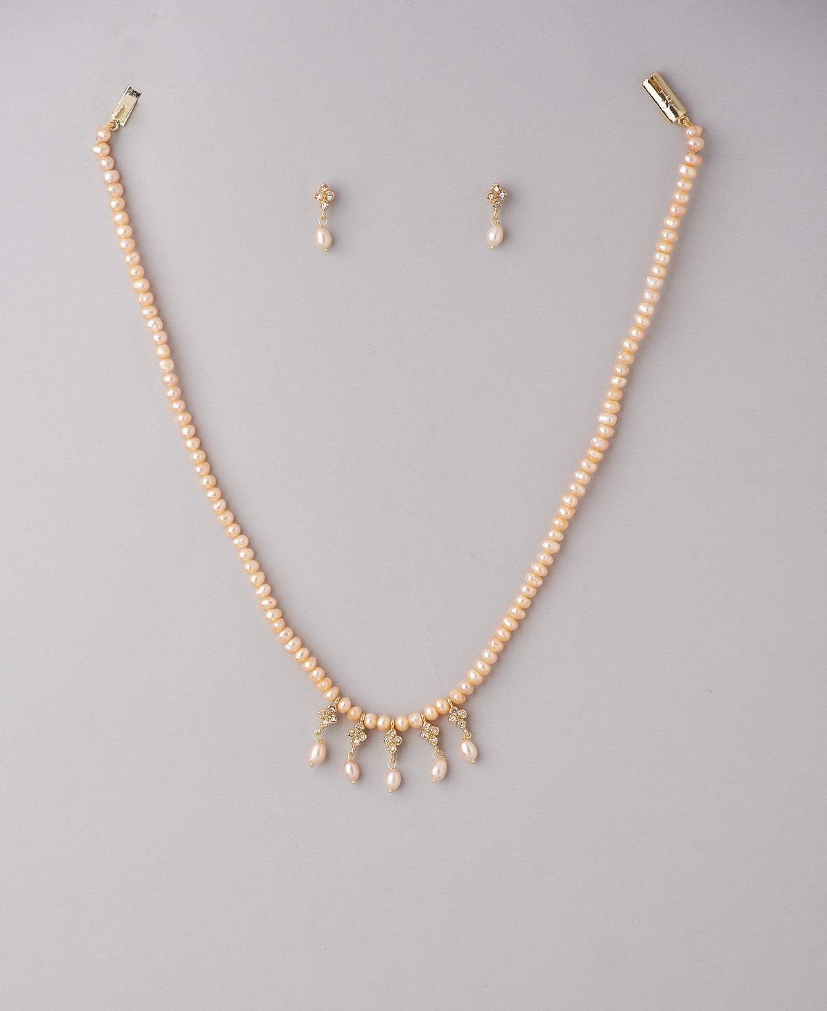 Pretty Real Pearl Necklace Set - Chandrani Pearls