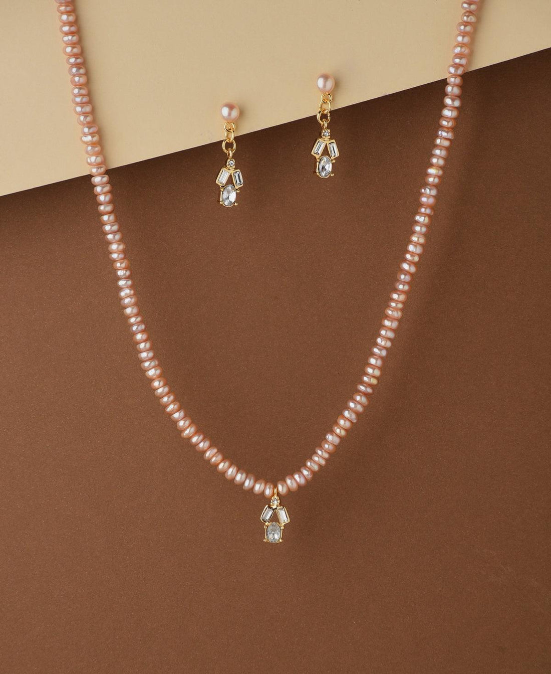 Pretty Real Pearl Necklace Set - Chandrani Pearls