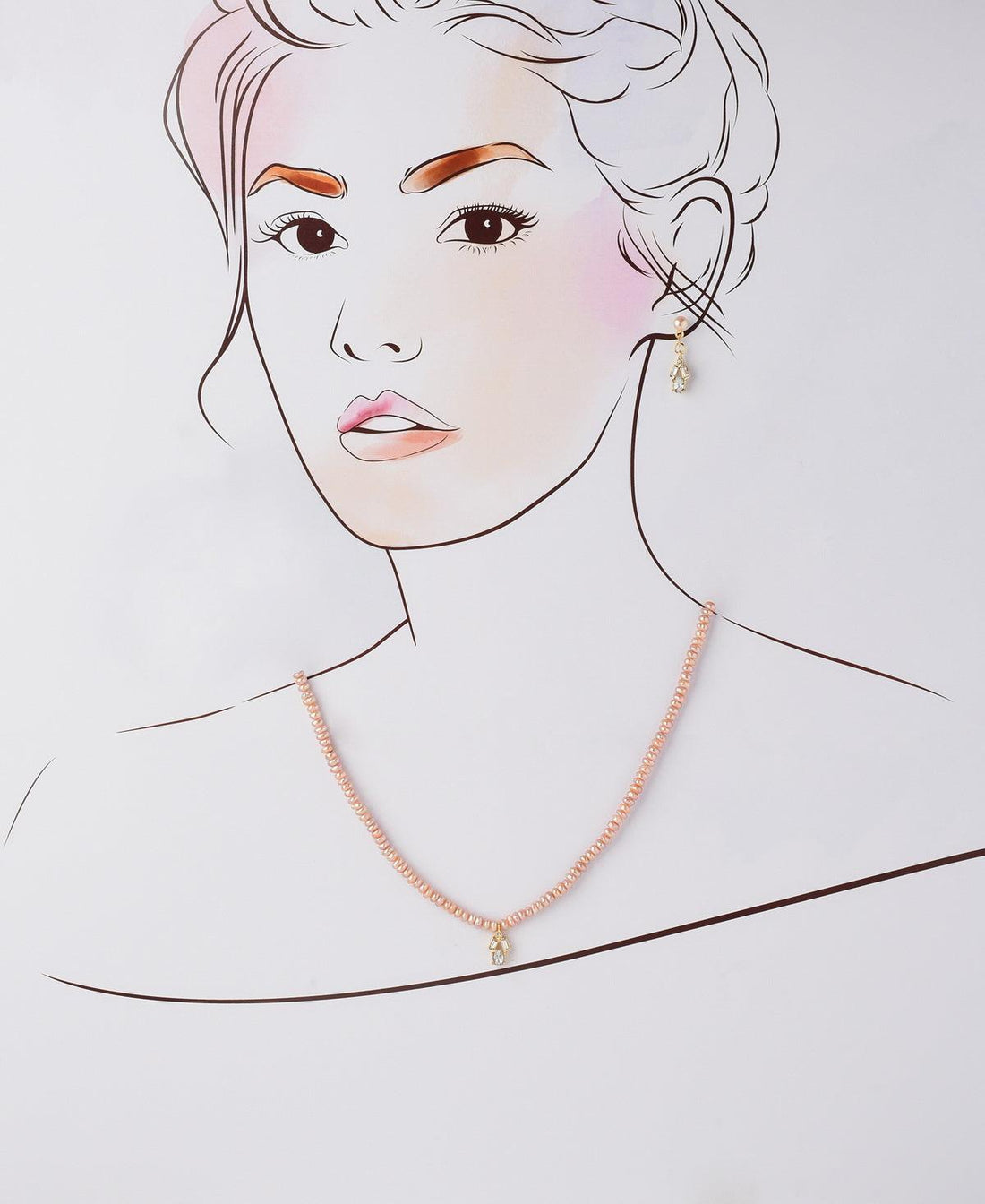 Pretty Real Pearl Necklace Set - Chandrani Pearls