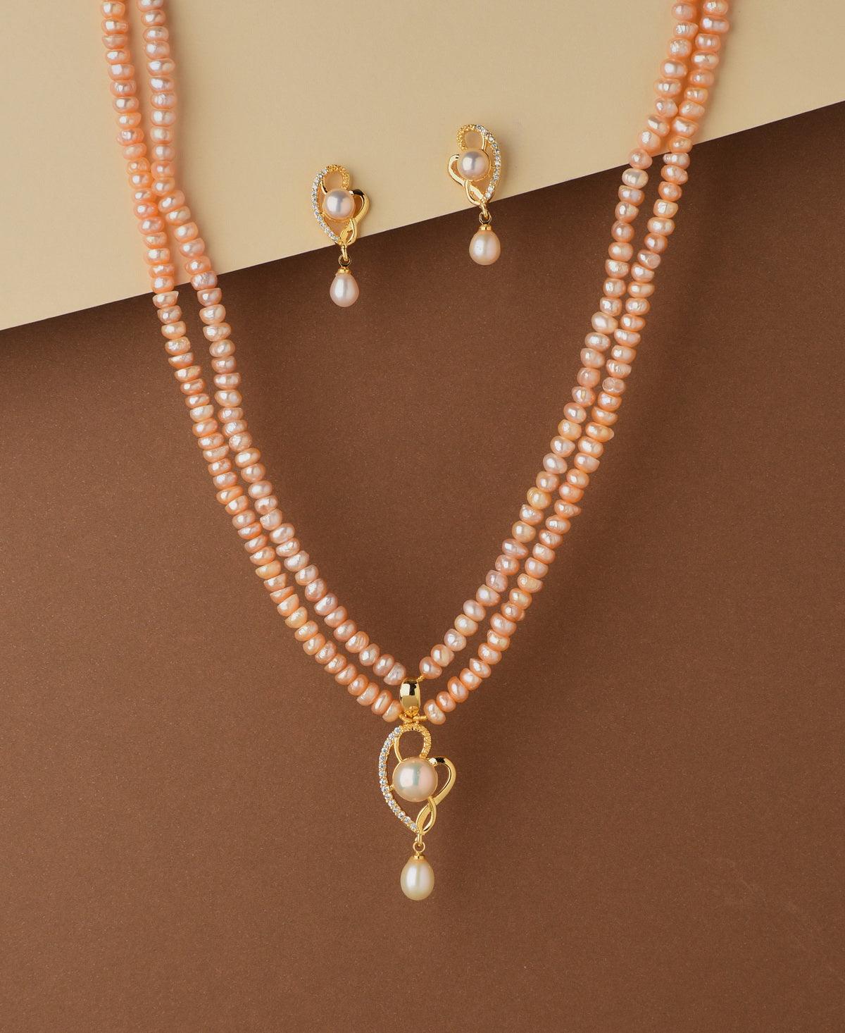 Pretty Real Pearl Necklace Set - Chandrani Pearls