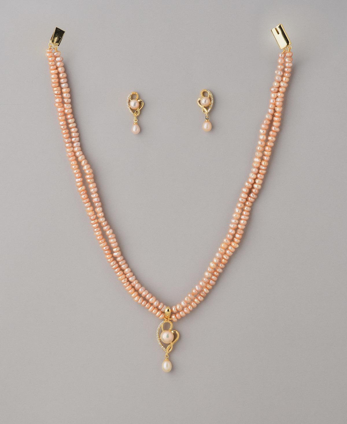 Pretty Real Pearl Necklace Set - Chandrani Pearls