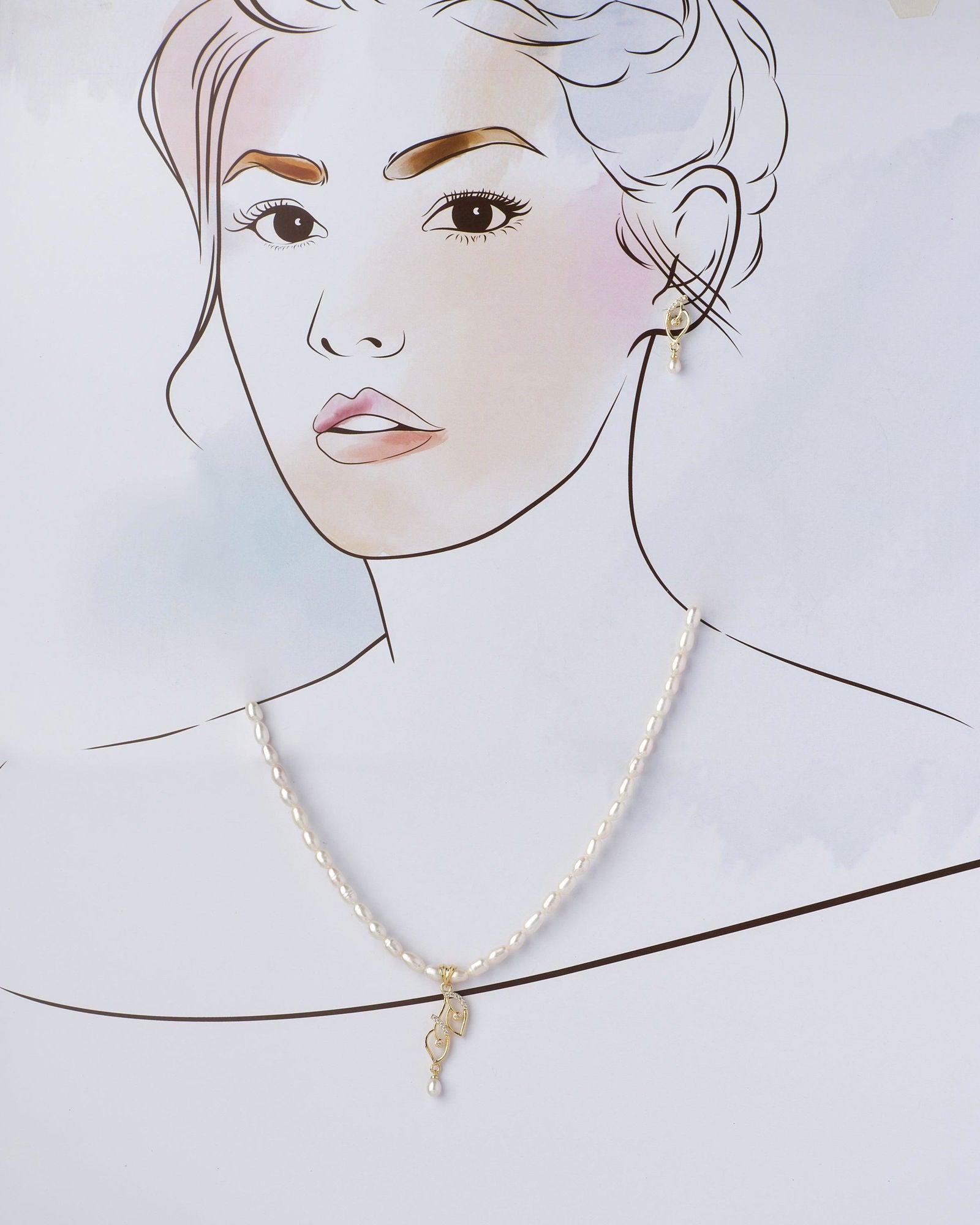 Pretty Real Pearl Necklace Set - Chandrani Pearls