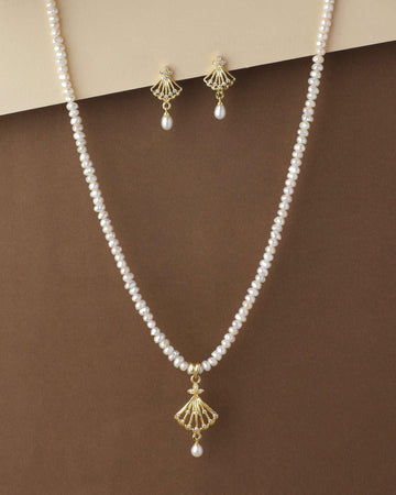 Pretty Real Pearl Necklace Set - Chandrani Pearls