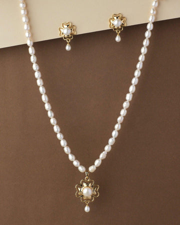 Pretty Real Pearl Necklace Set - Chandrani Pearls
