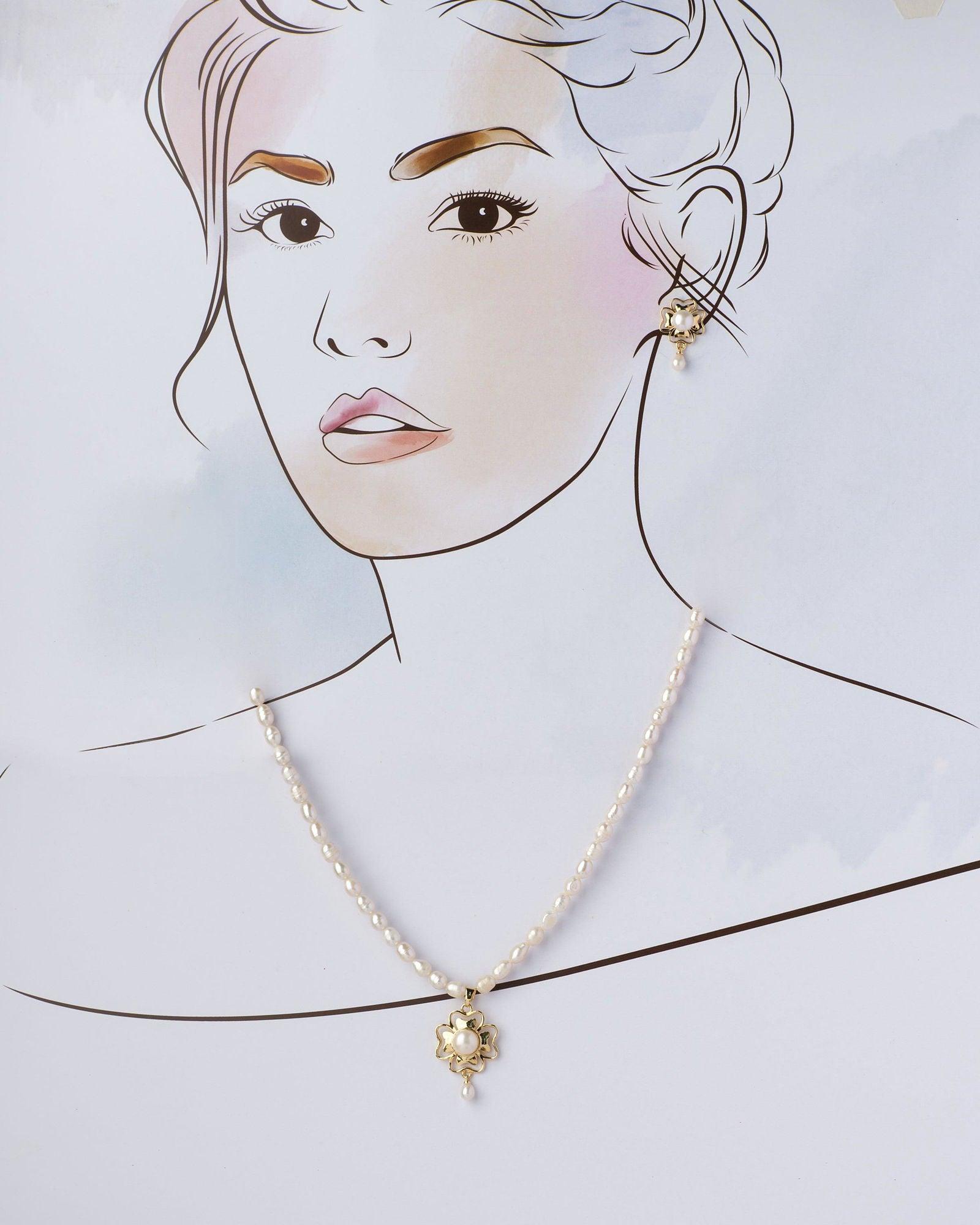 Pretty Real Pearl Necklace Set - Chandrani Pearls
