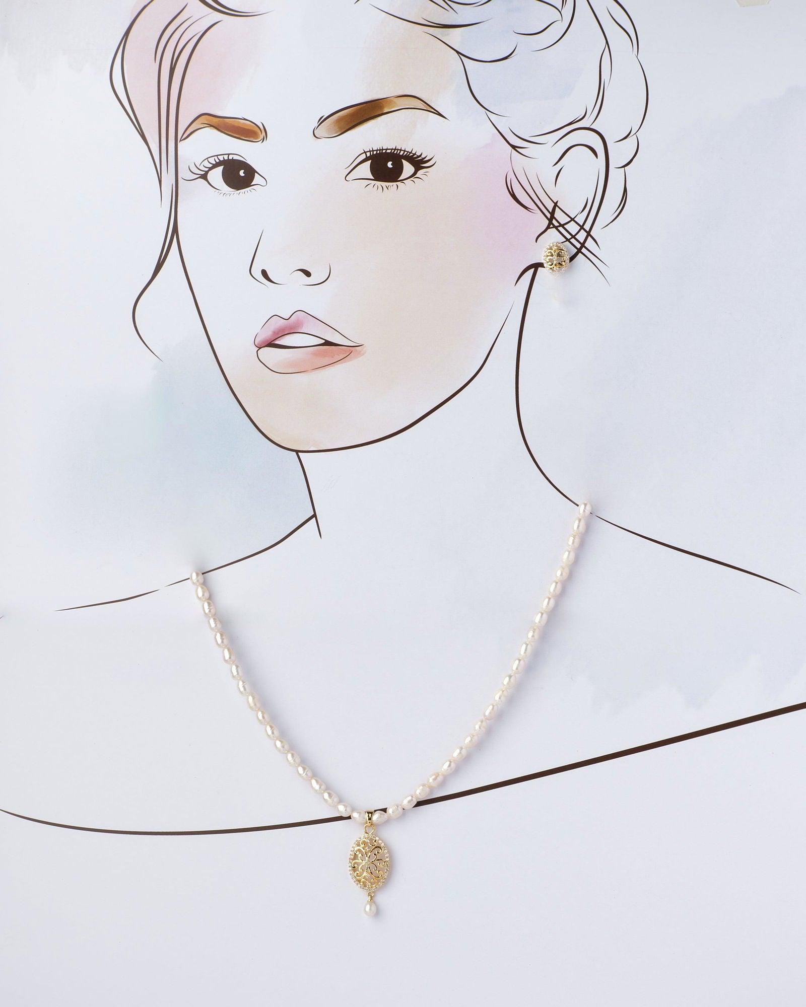 Pretty Real Pearl Necklace Set - Chandrani Pearls