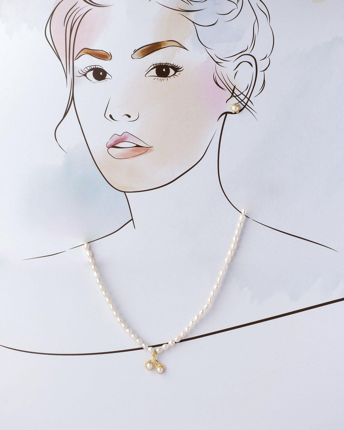 Pretty Real Pearl Necklace Set - Chandrani Pearls