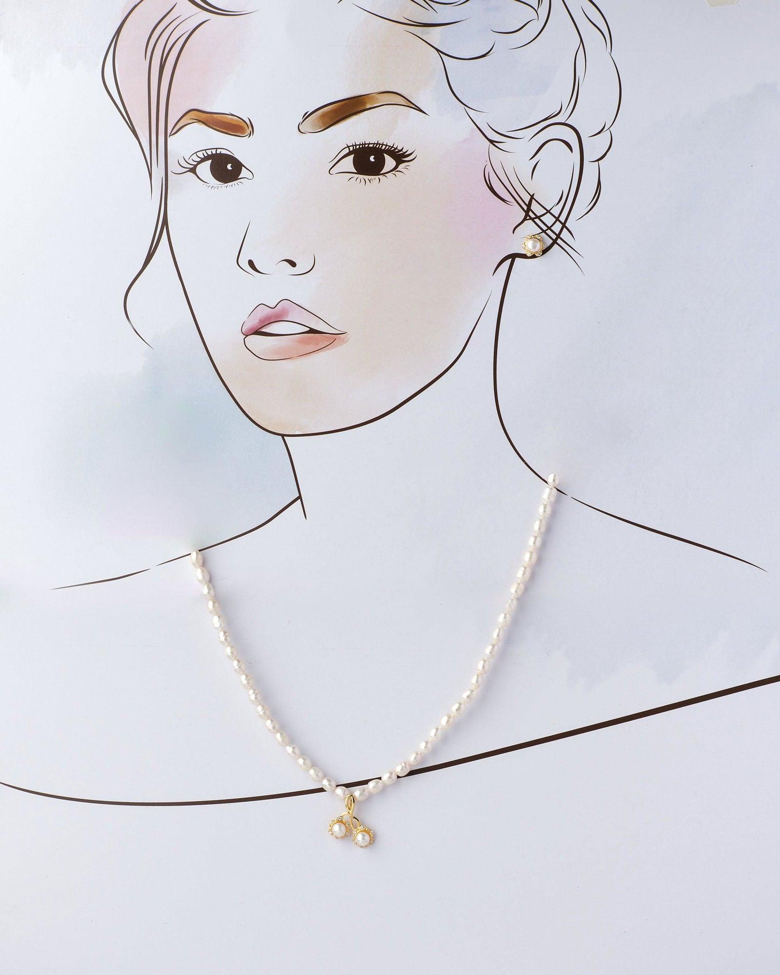 Pretty Real Pearl Necklace Set - Chandrani Pearls