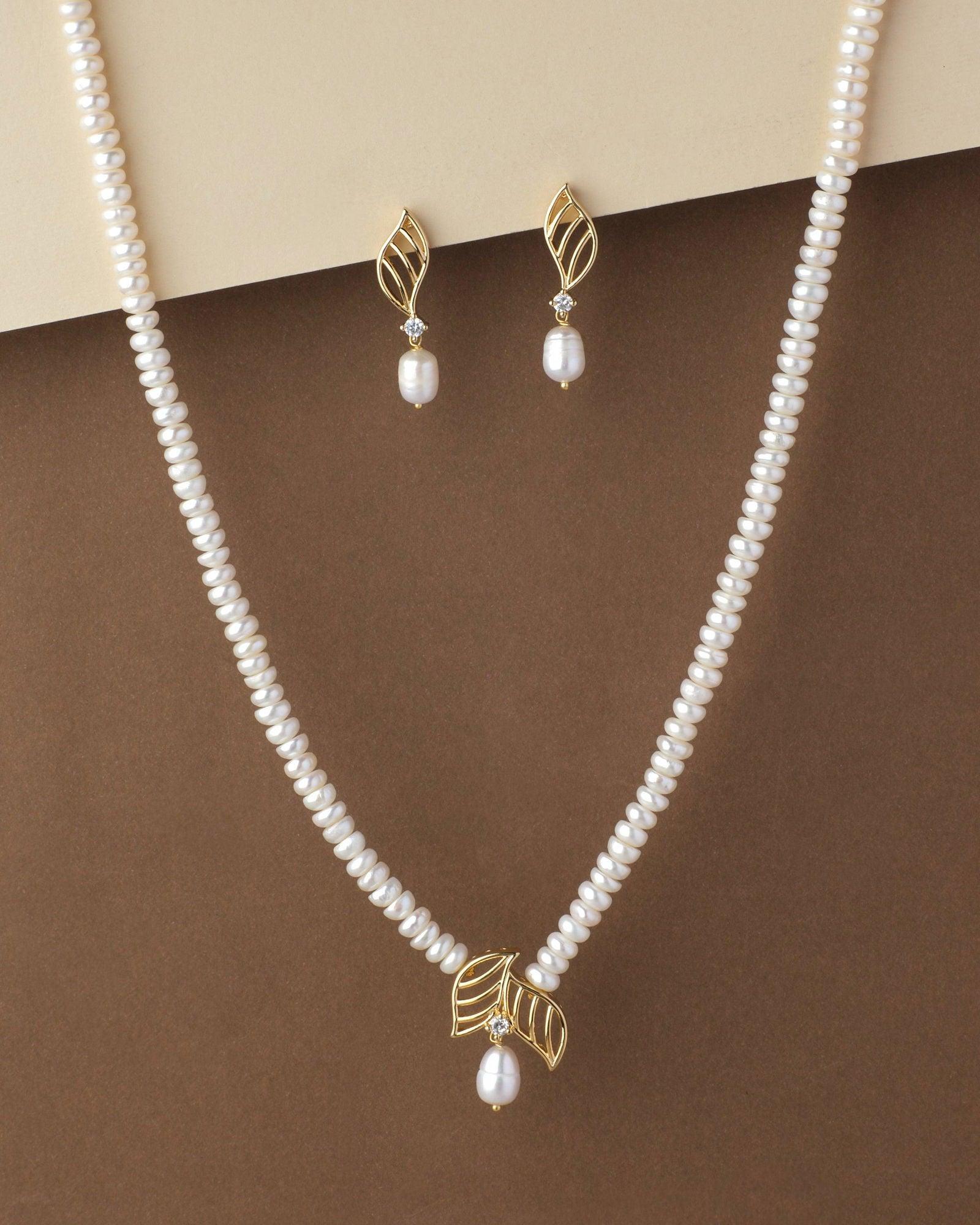 Pretty Real Pearl Necklace Set - Chandrani Pearls