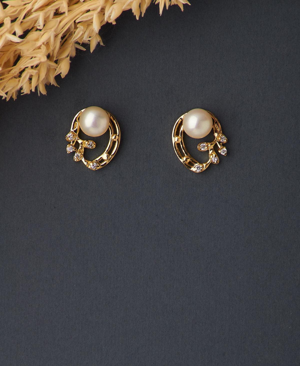 Pretty Real Pearl Stud Earring - Chandrani Pearls