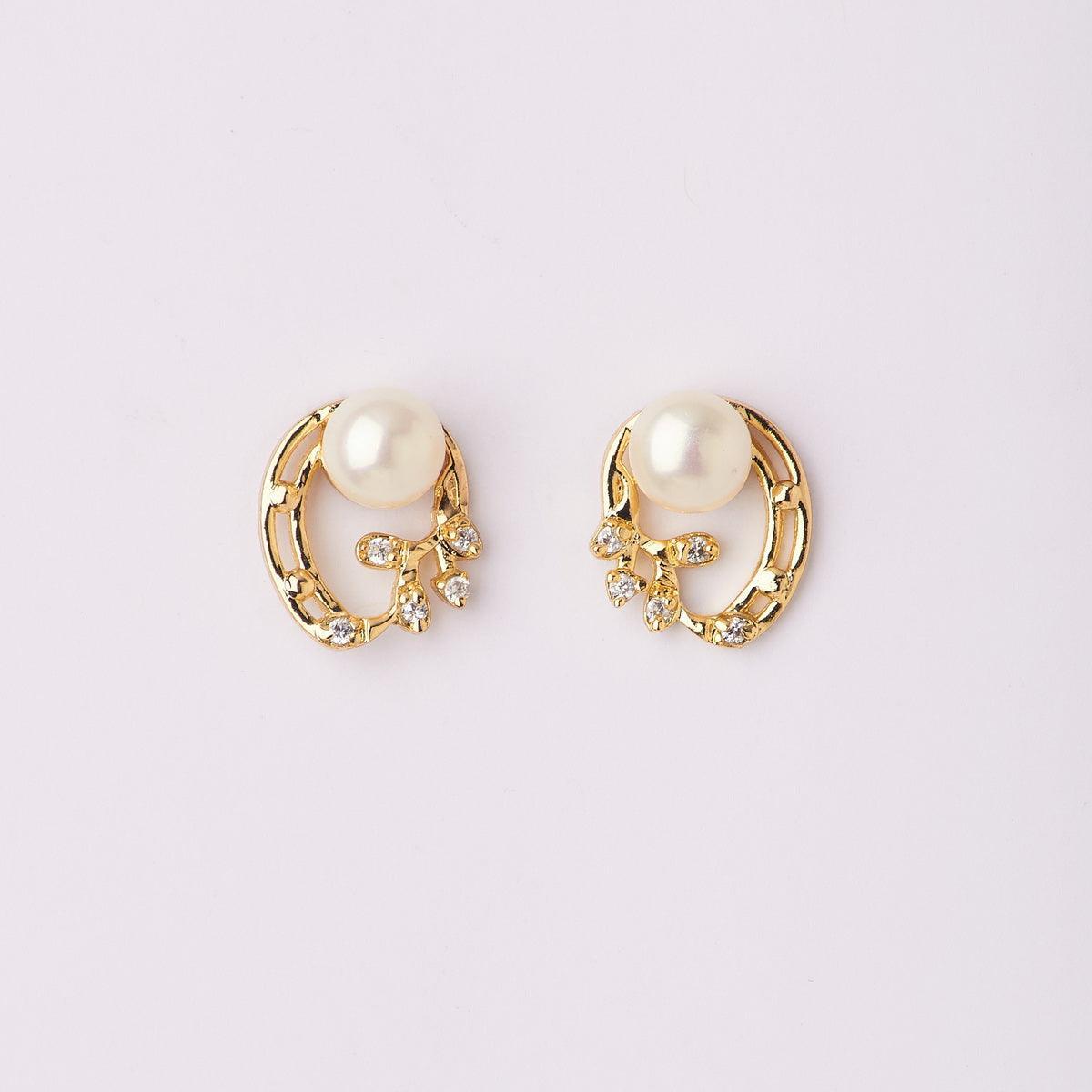 Pretty Real Pearl Stud Earring - Chandrani Pearls