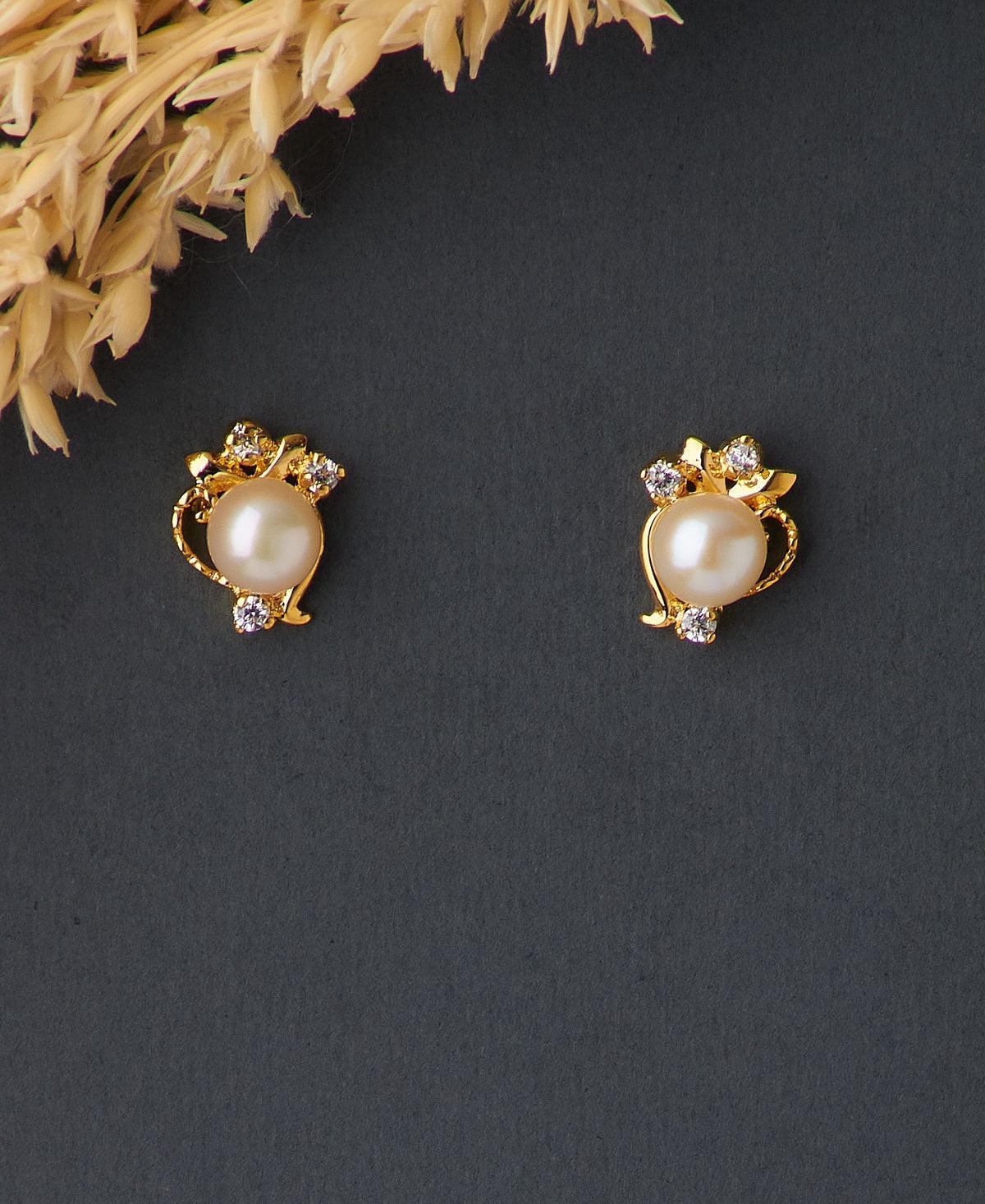 Pretty Real Pearl Stud Earring - Chandrani Pearls